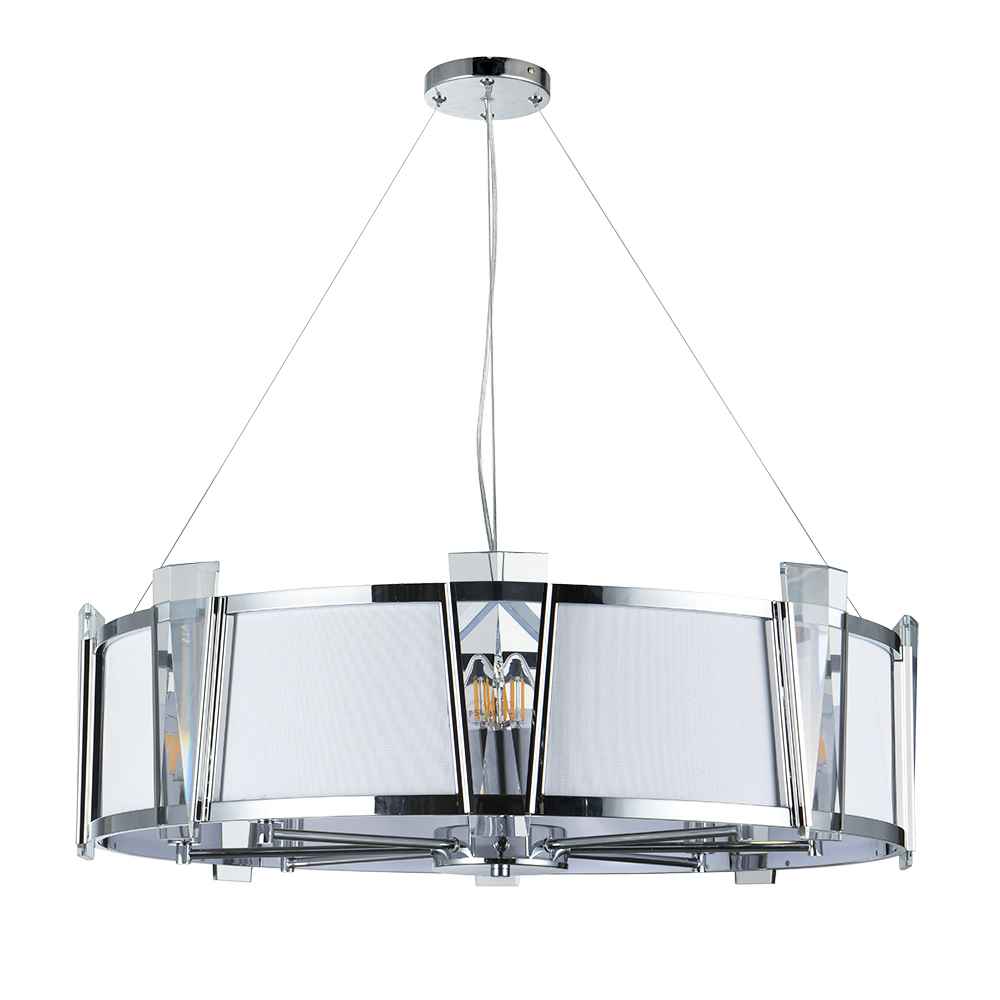 Люстра подвесная Arte Lamp Grato Е14 320 Вт 16 кв.м (A4079LM-8CC) черная минималистичная светодиодная люстра для столовой кухни гостиной спальни подвесная комнатная люстра лампа домашнее освещение о