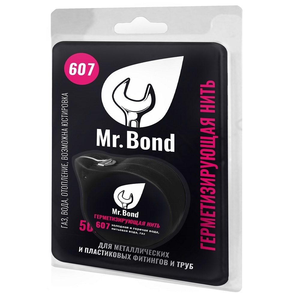 Нить для герметизации резьбы Mr.Bond 607 полимерная 50 м