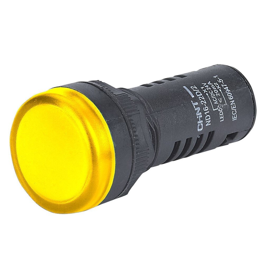 Лампа сигнальная Chint ND16-22D/2 230 В IP40 желтая (593076)