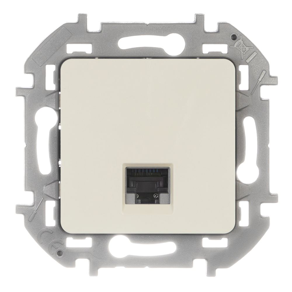 Розетка компьютерная Legrand Inspiria встраиваемая слоновая кость RJ45 (673826)