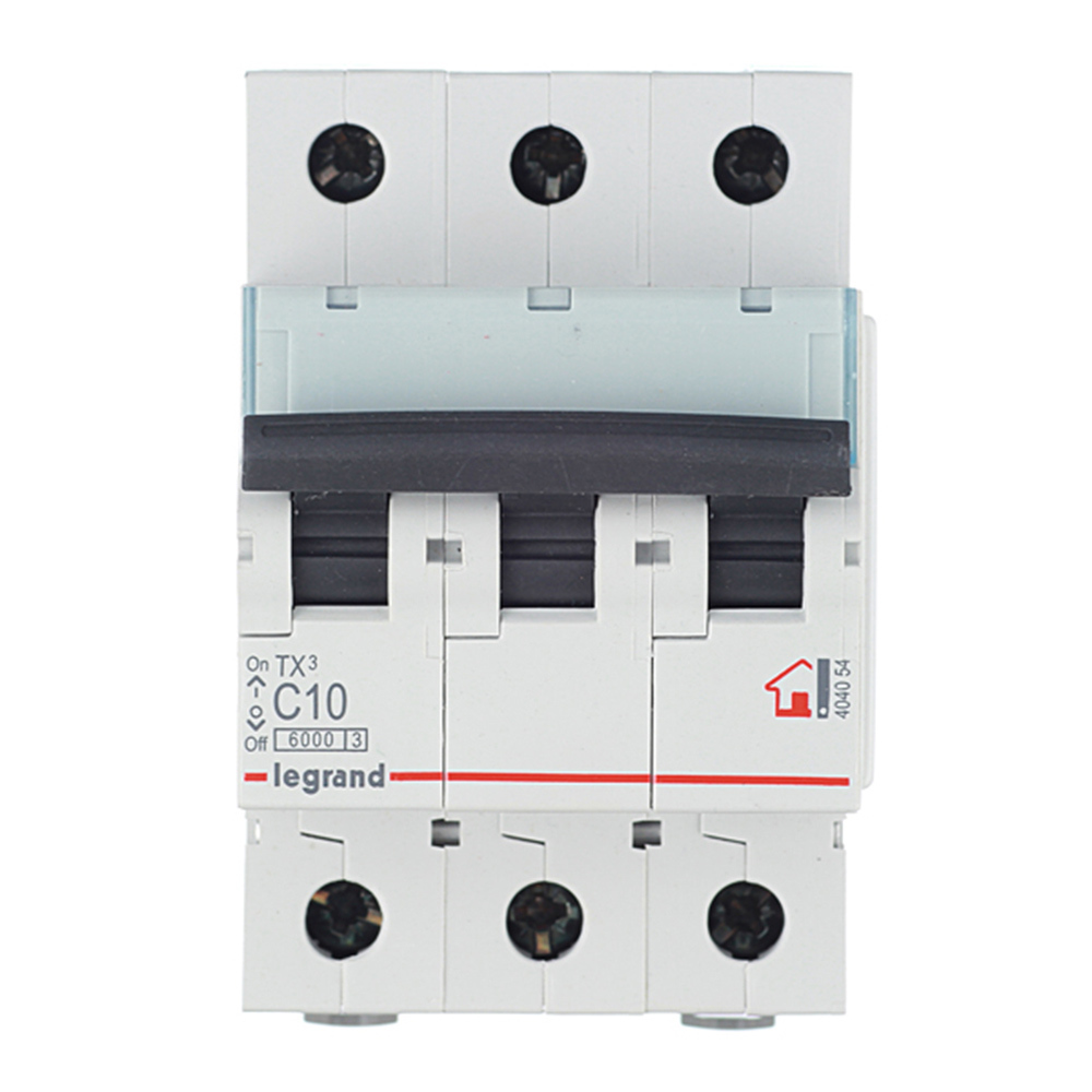 Автоматический выключатель Legrand TX3 3P 10А тип C 6 кА 400 В на DIN-рейку (404054)