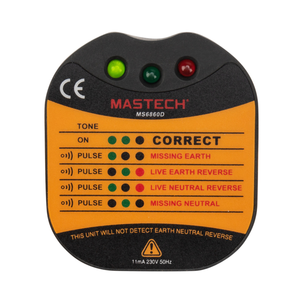 тестер розеток детектор автоматов ms5905rtd mastech 13 1265 Тестер Mastech MS6860D розеток (13-1260)
