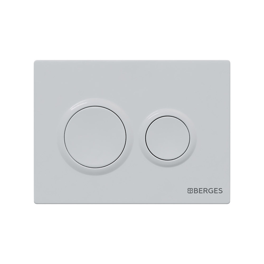 Клавиша смыва для инсталляций Berges Balance BO белая (041461) двухрежимная кнопка media для инсталляции siamp verso 350