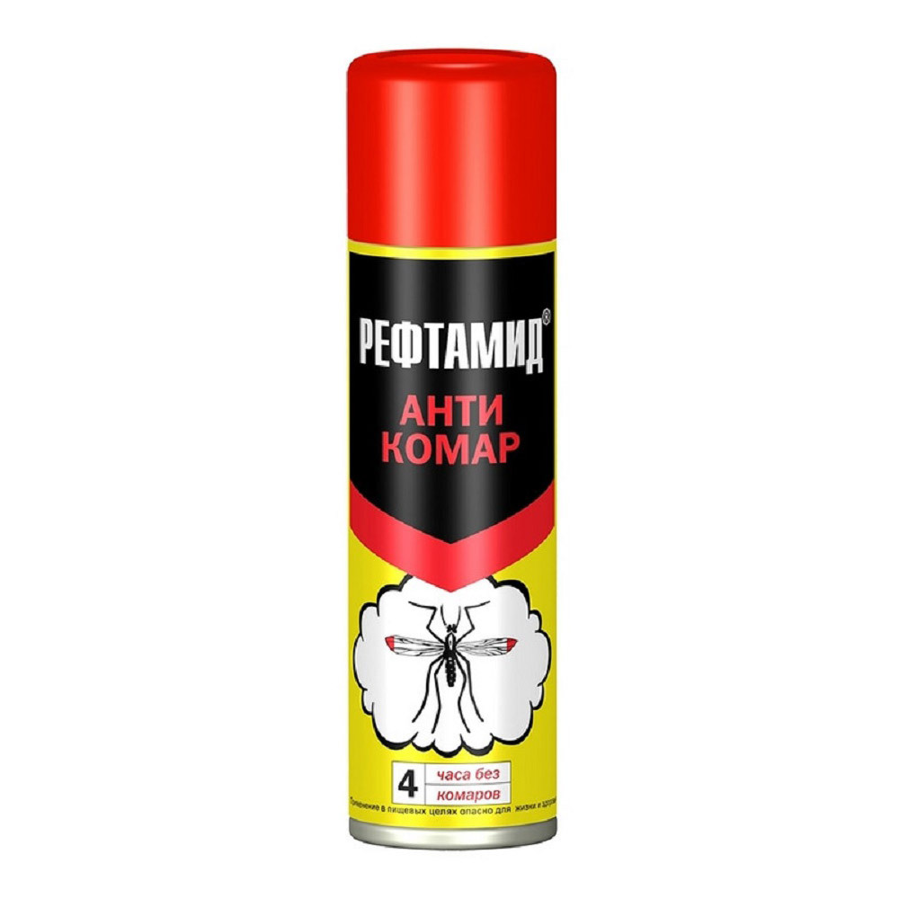 Средство для защиты от комаров аэрозоль Рефтамид 145 мл средство защиты от комаров торнадо ок 01
