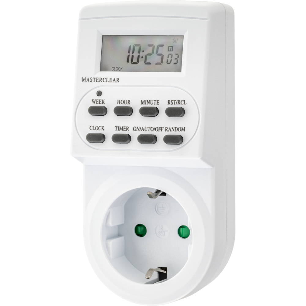 Таймер электронный Düwi Промо IP20 230 В белый (67073 1) выключатель кнопочный для светильника düwi ip20 230 в белый 26890 1