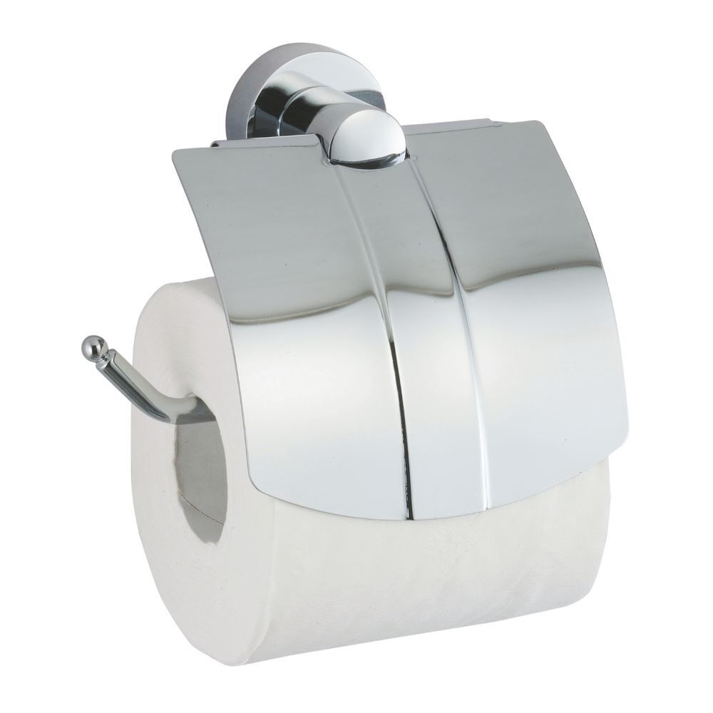 фото Держатель для туалетной бумаги wasserkraft donau с крышкой металл/пластик хром (k-9425)