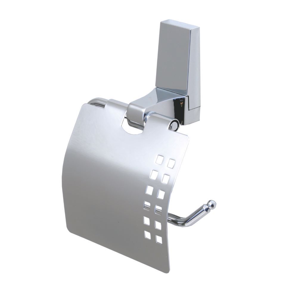 Держатель для туалетной бумаги WasserKraft Lopau с крышкой металл/пластик хром (K-6025)