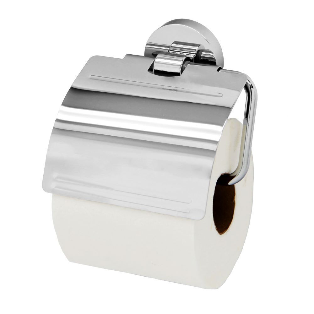 Держатель для туалетной бумаги WasserKraft Rhein с крышкой металл/пластик хром (K-6225)