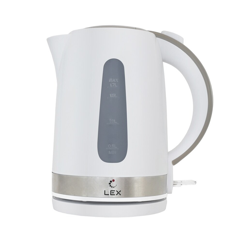 Электрический чайник Lex LX30028-1 1,7 л белый электрический чайник lex lxk30020 4 1 7 л бежевый
