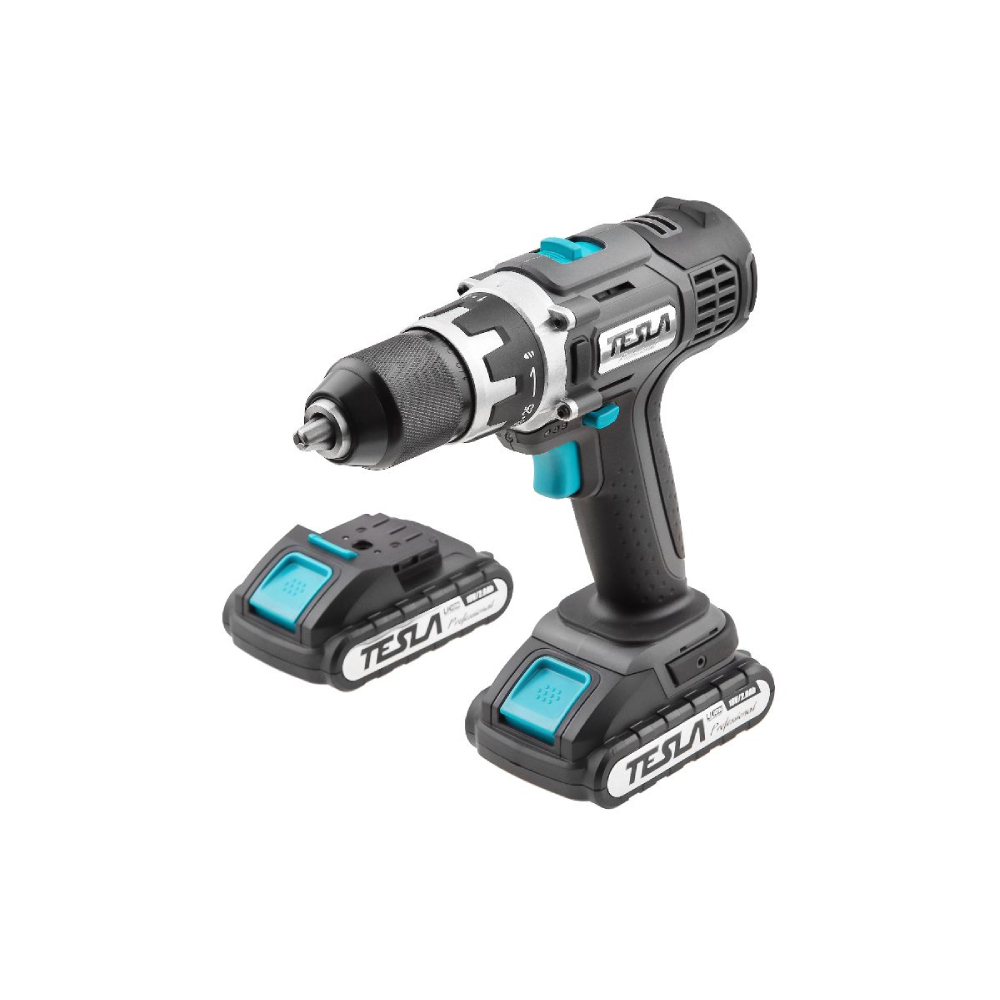 Дрель-шуруповерт аккумуляторная Tesla TCD182DC (101-092) 18В 2Ач Li-Ion 2 АКБ и ЗУ