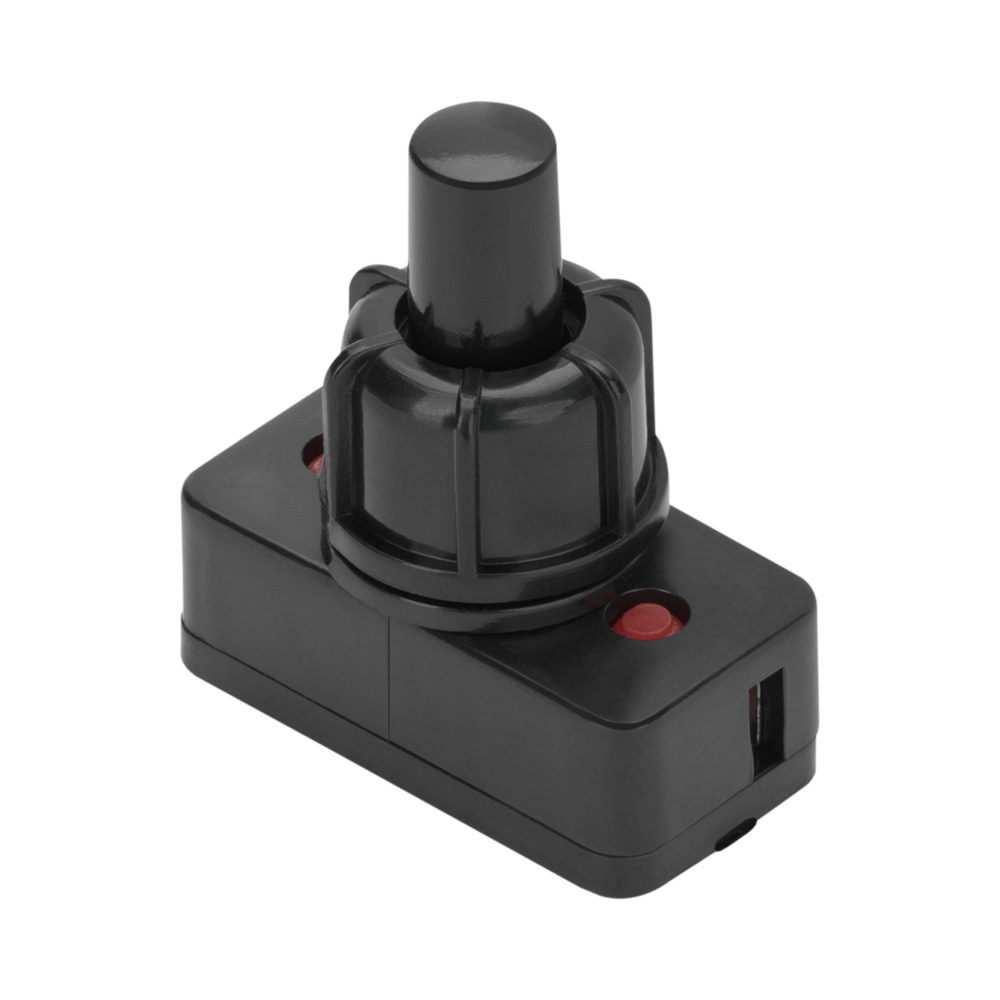 Кнопка прямоугольная Düwi 26850 5 250 В IP20 черная выключатель кнопочный красная вкл выкл 2 контакта 250в 3а без фиксации pbs 11b duwi 26856 7