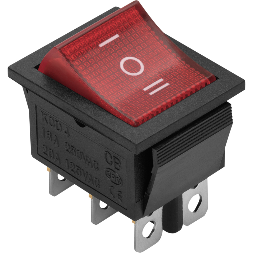 Кнопка прямоугольная Düwi 26842 0 250 В IP20 с подсветкой красная клавишный выключатель 250 в 15 а on off on 6с красный с подсветкой