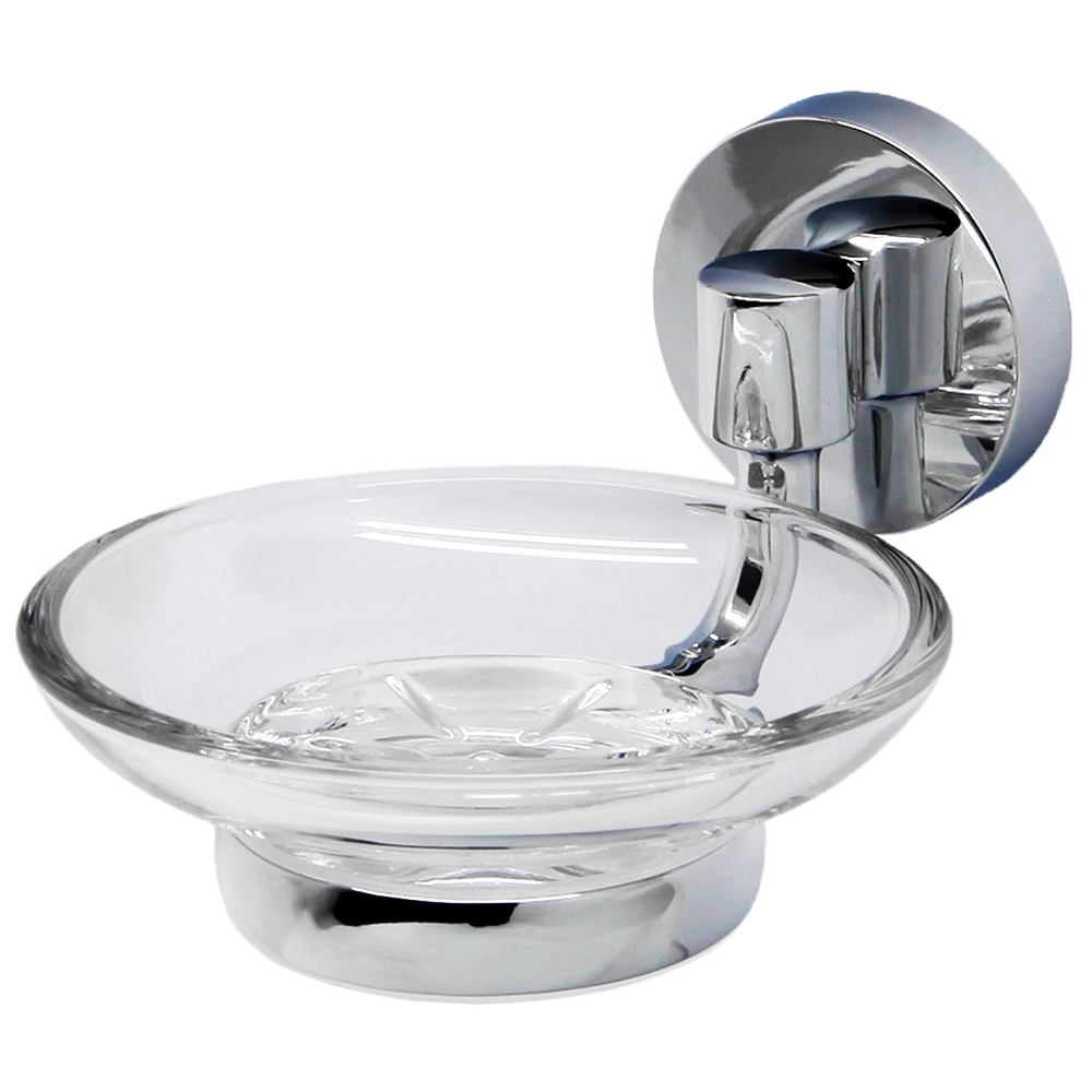 Мыльница для ванной WasserKraft Rhein K-6200 с держателем металл/стекло хром (K-6229) мыльница для ванной wasserkraft oder k 3000 с держателем металл стекло хром k 3029