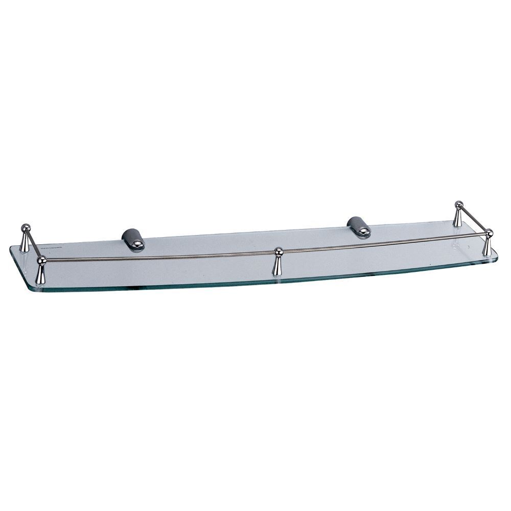 Полка для ванной WasserKraft 150х600х50 мм стекло/металл хром (K-555)