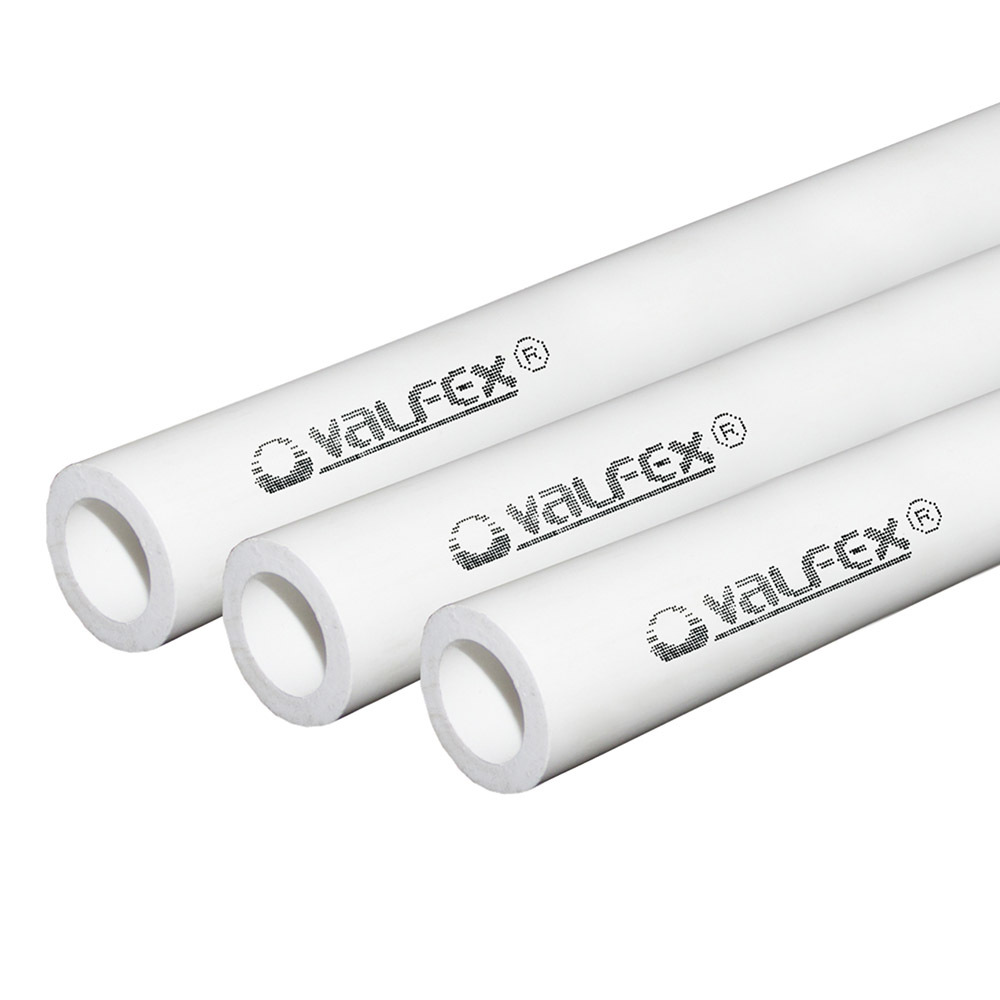 Труба VALFEX PP-R белая, 20х3.4 мм, 2 м, Т 80°С Ру20 SDR6 101020202 033-2461