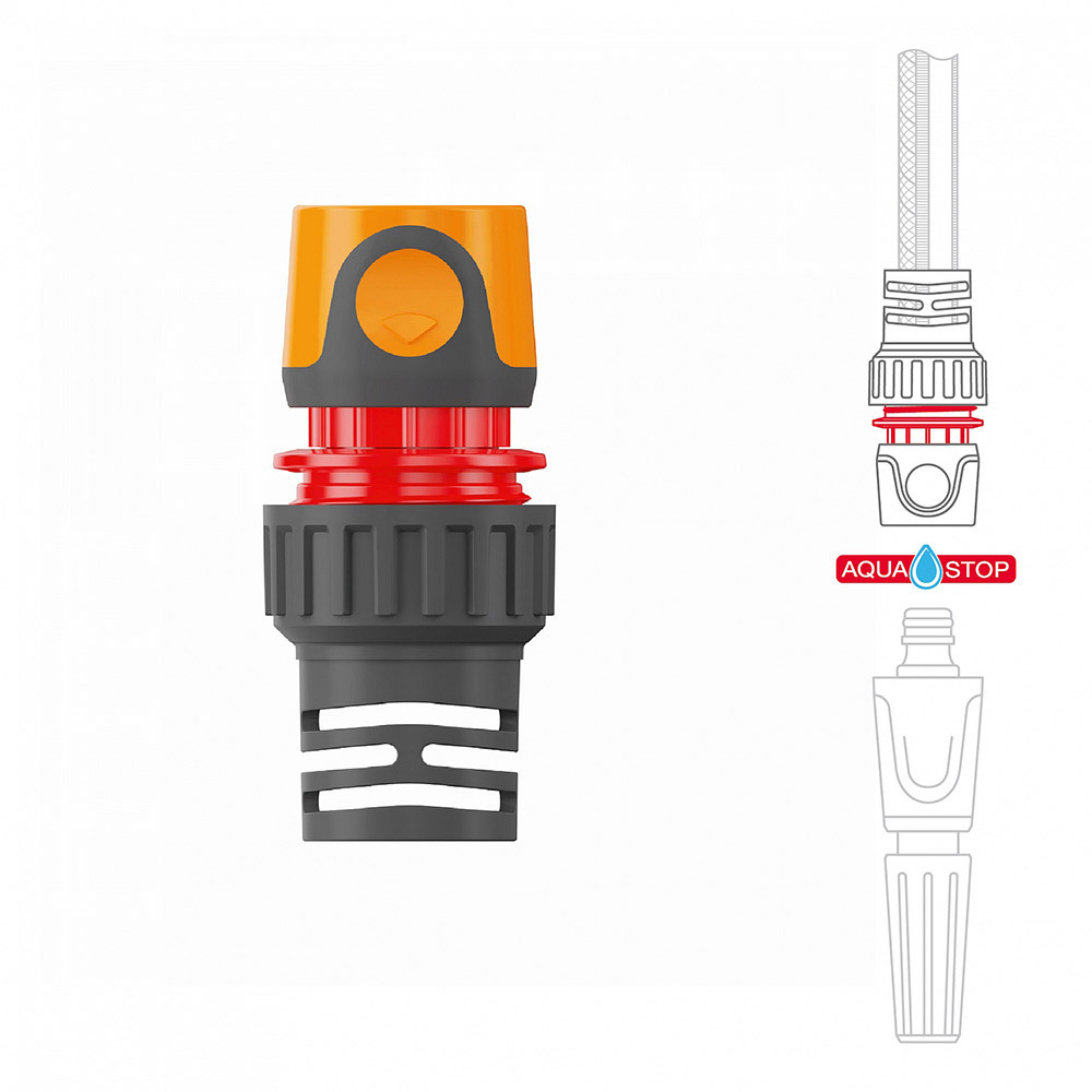 Коннектор 5/8х3/4 для шланга Daewoo пластиковый с аквастопом (DWC 2519) коннектор для шланга с аквастопом daewoo dwc 2519