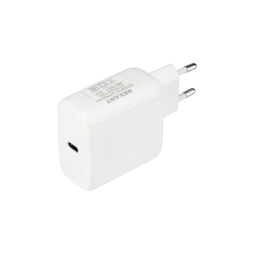 

Зарядное устройство USB Type-C Rexant 230 В 1050 мА (18-2217), Белый