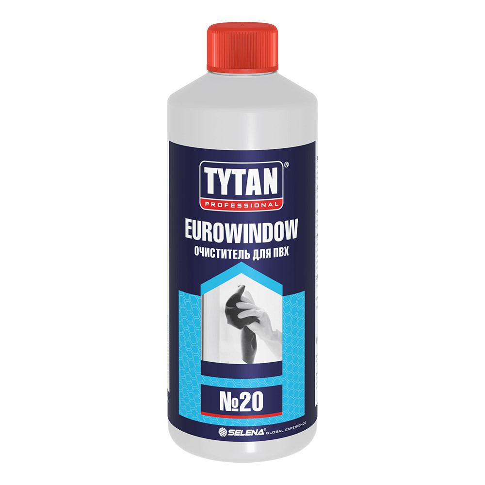 Очиститель для ПВХ Tytan Professional Eurowindow №20 прозрачный 950 мл очиститель tytan professional eurowindow 20 для пвх 950мл арт 10894