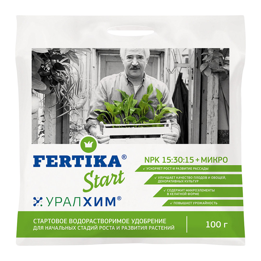 Удобрение сухое для овощных и плодово-ягодных культур минеральное гранулированное Старт Fertika 100 г удобрение сухое для плодово ягодных культур минеральное гранулированное leaf power fertika 50 г