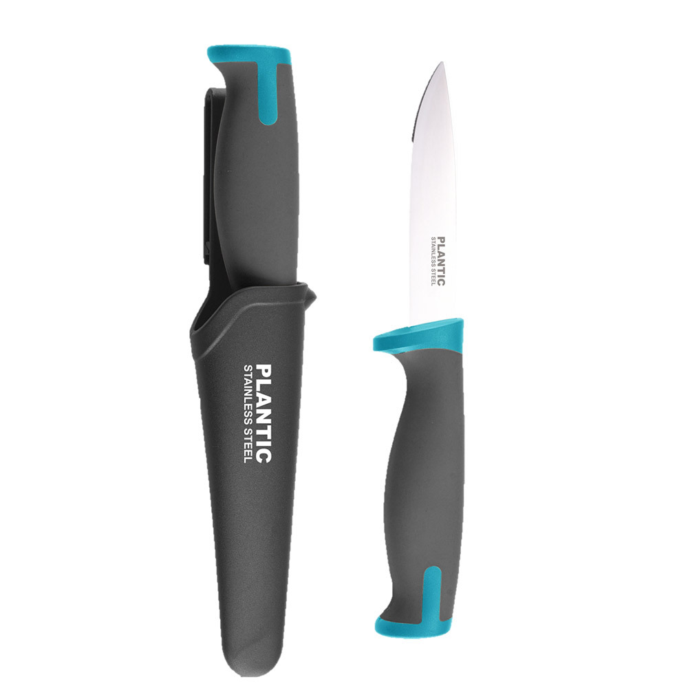 Нож Plantic Light (27465-01) обрезиненная рукоятка лезвие 100 мм нож общего назначения plantic 27401 01