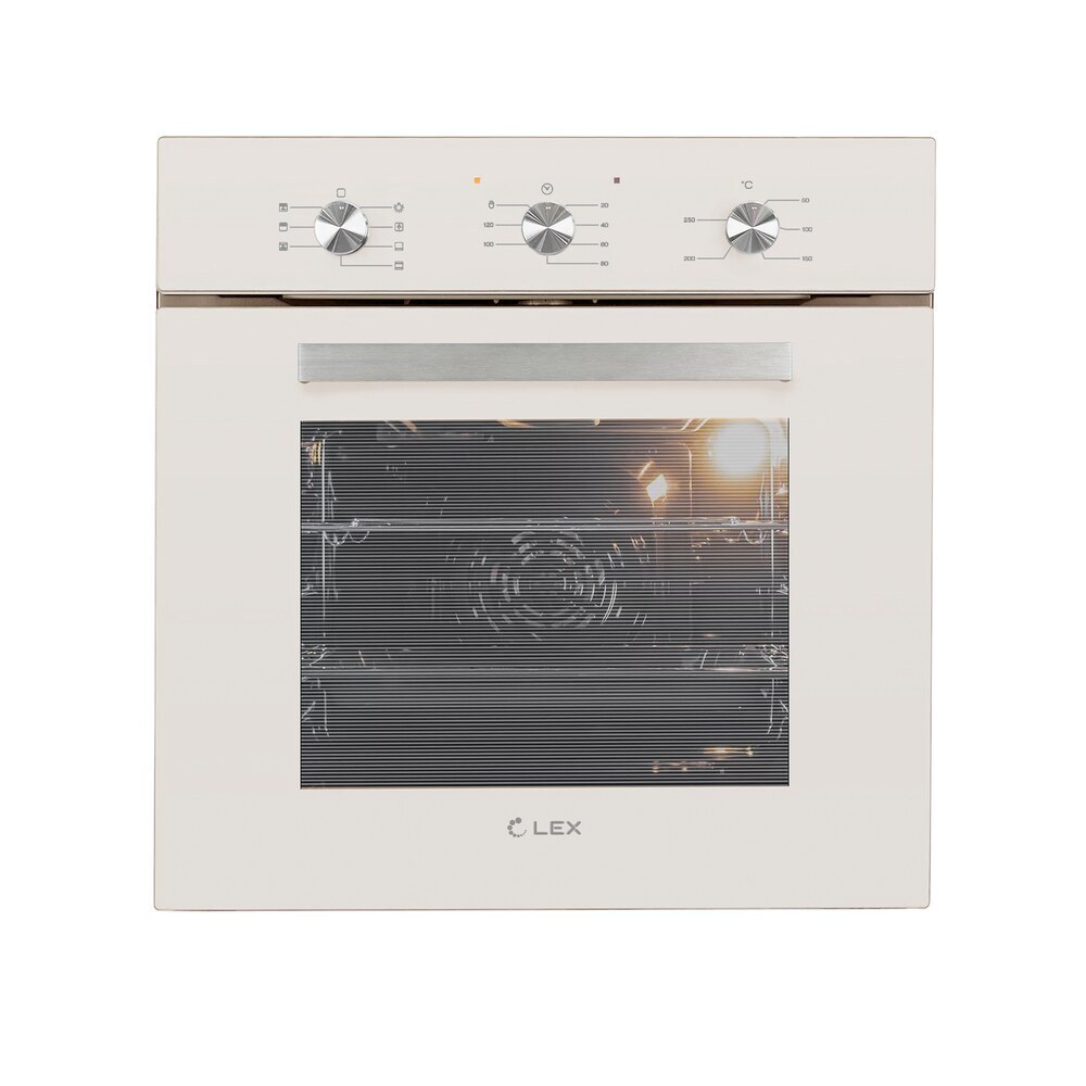 фото Духовой шкаф электрический встраиваемый lex edm 073 595 мм белый антик (chao000383)