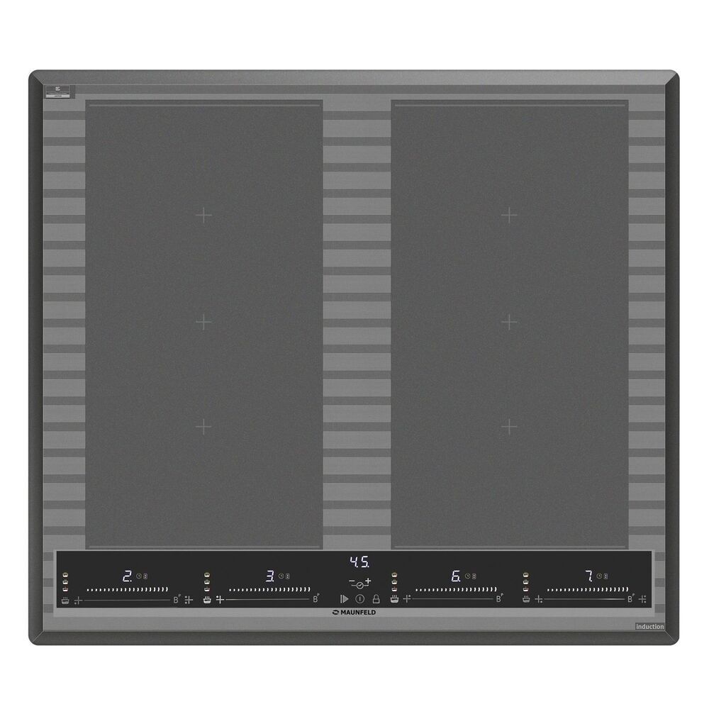 Варочная панель индукционная Maunfeld VI594SF2MDGR LUX 4 конфорки графитовая варочная панель maunfeld avi594fbk индукционная 4 конфорки сенсор чёрный