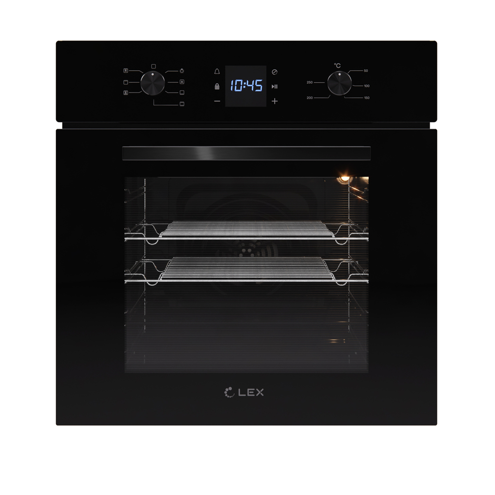 

Духовой шкаф электрический встраиваемый Lex EDM 071 BBL 595 мм черный (CHAO000395)