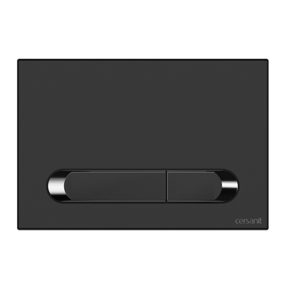 Клавиша смыва для инсталляций Cersanit Estetica черная матовая (64112) комплект cersanit 64441 белый инсталляция vector кнопка