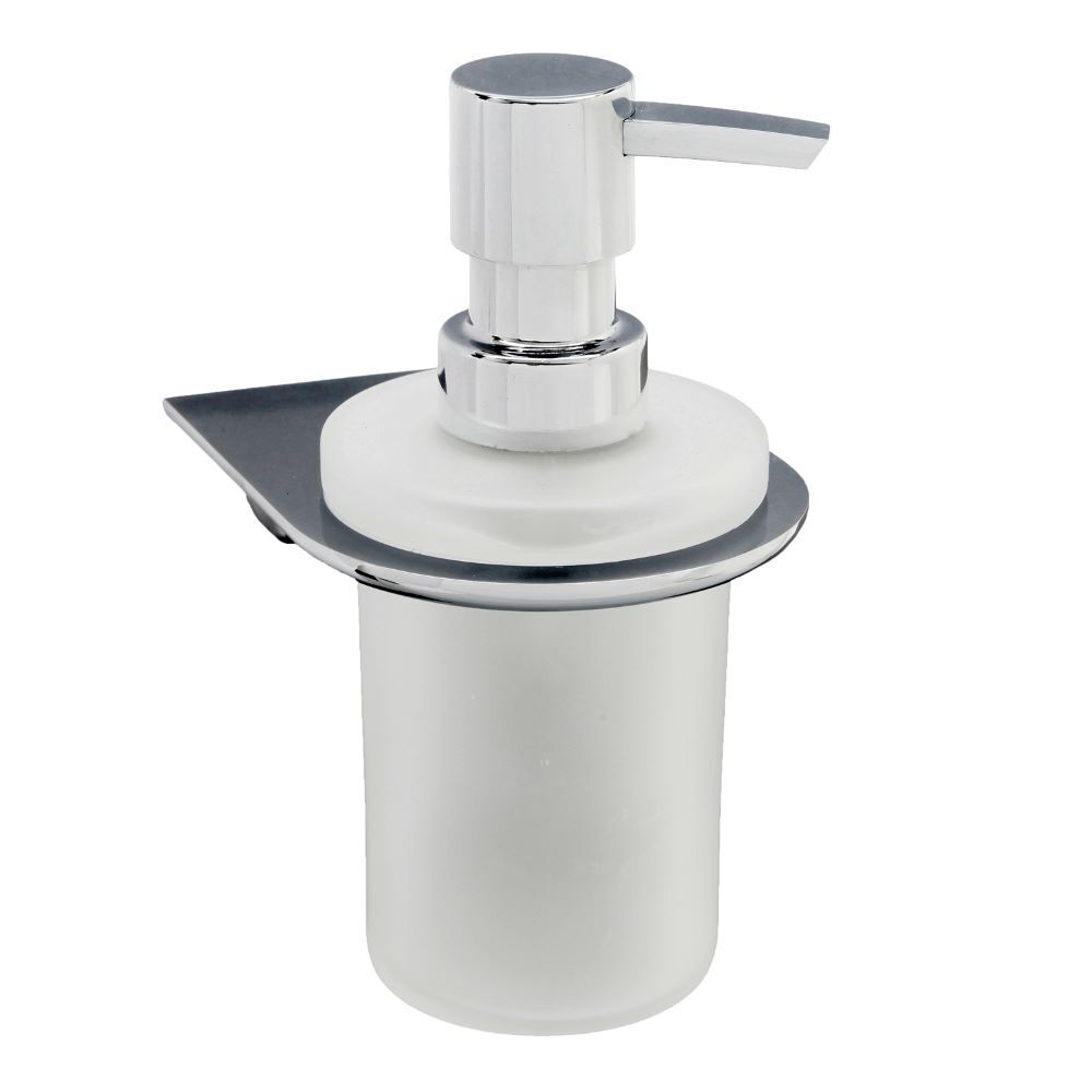 Дозатор для мыла WasserKraft Kammel с держателем стекло матовый/металл хром (K-8399) дозатор для мыла wasserkraft isen с держателем стекло матовый металл хром k 4099