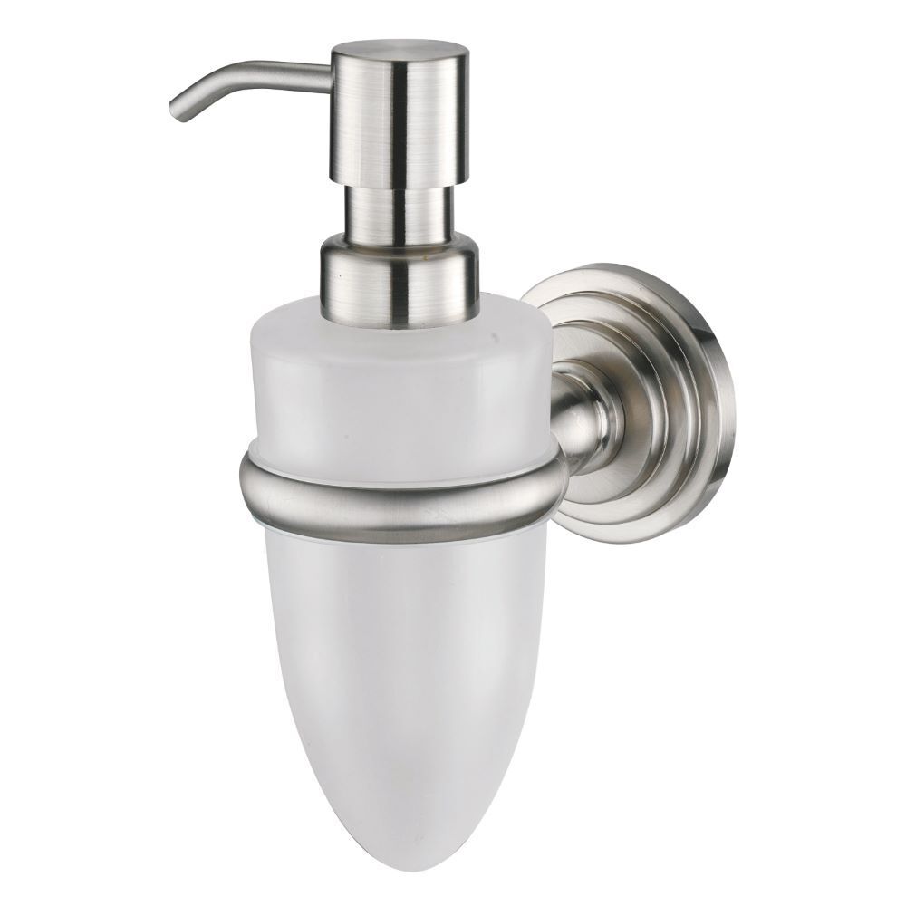 Дозатор для мыла WasserKraft Ammer с держателем стекло матовый/металл никель (K-7099) smesitel dlya rakoviny ammer 3704