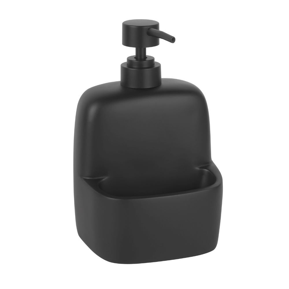 Дозатор для мыла WasserKraft K-8499Black настольный полирезин черный (K-8499BLACK) дозатор для жидкого мыла wasserkraft k 8499black с емкостью для губки черный матовый