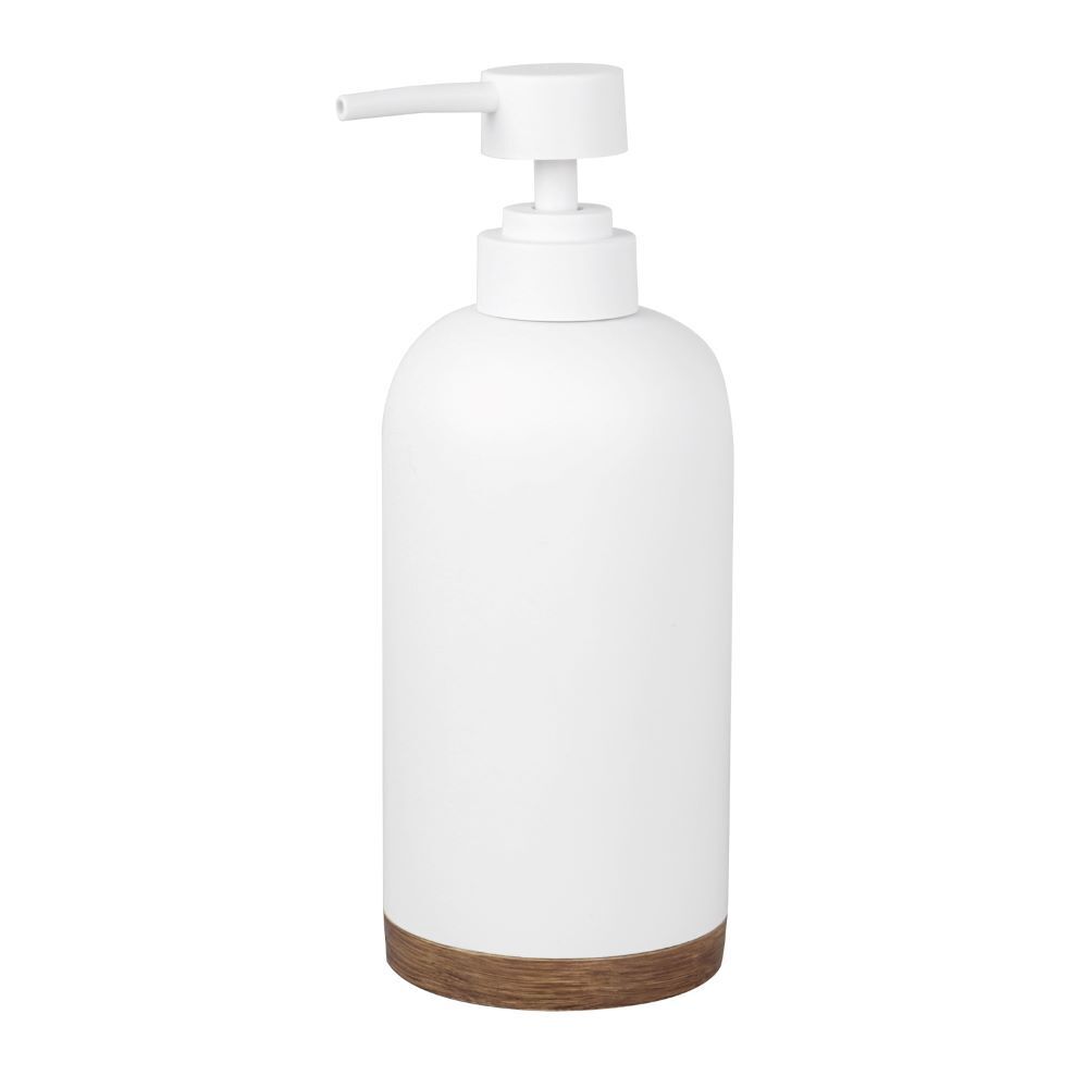 Дозатор для мыла WasserKraft Mindel настольный полирезин белый/коричневый (K-8899) дозатор для жидкого мыла wasserkraft mindel k 8899 белый
