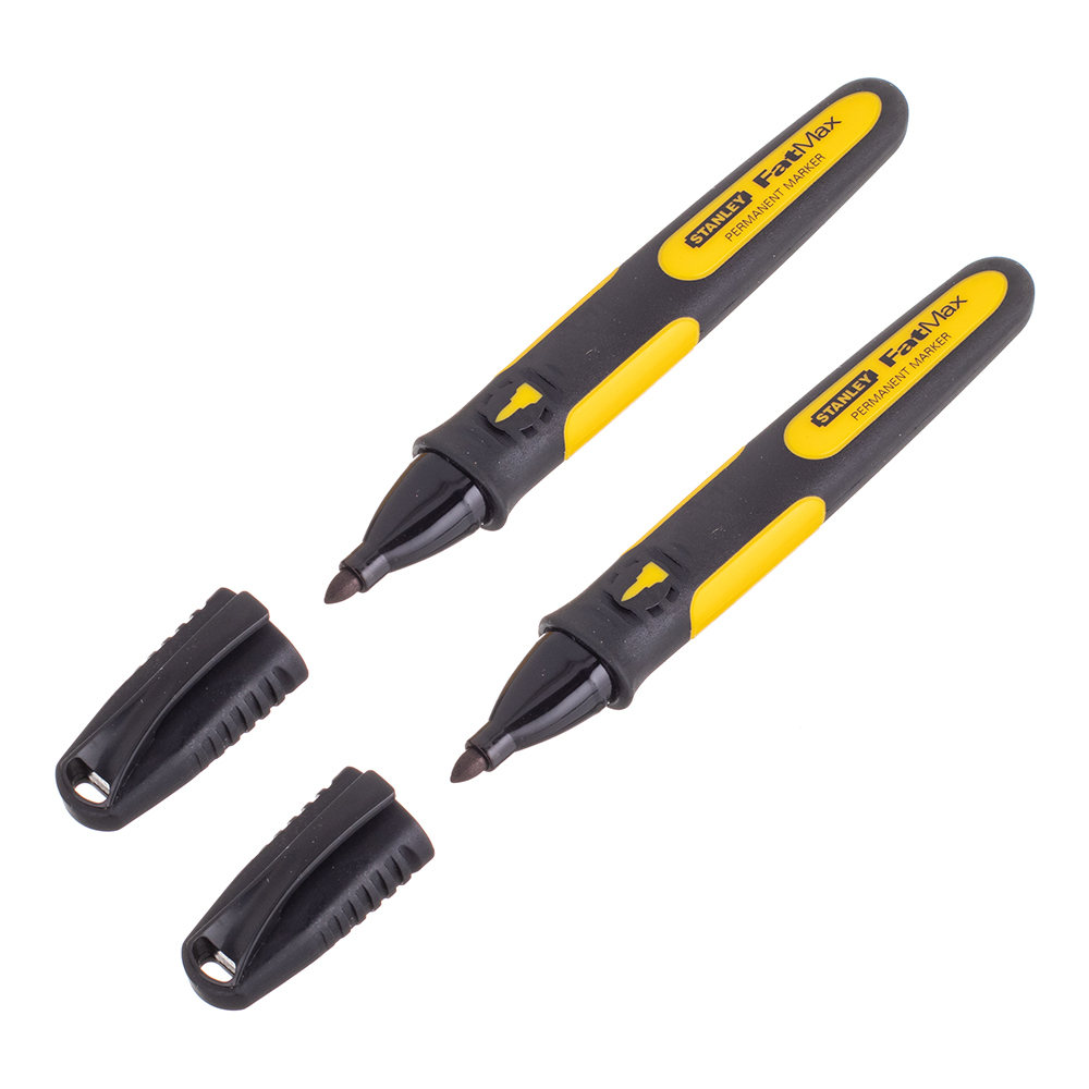 Маркер перманентный Stanley Fatmax черный (2 шт.)