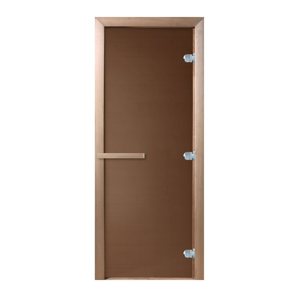 фото Дверь для бани и сауны стеклянная бронза матовая doorwood теплая ночь 690x1890 мм (dw01125)