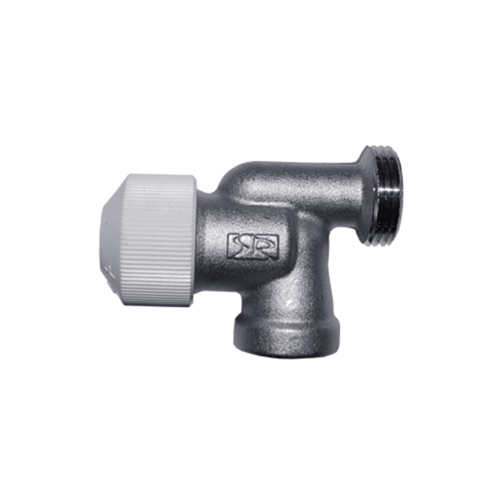 Клапан (вентиль) термостатический осевой SR Rubinetterie M (M218-1500N000) 1/2 ВР(г) х 3/4 НР(ш) для радиатора никелированный заглушка sr rubinetterie для коллектора вр 3 4