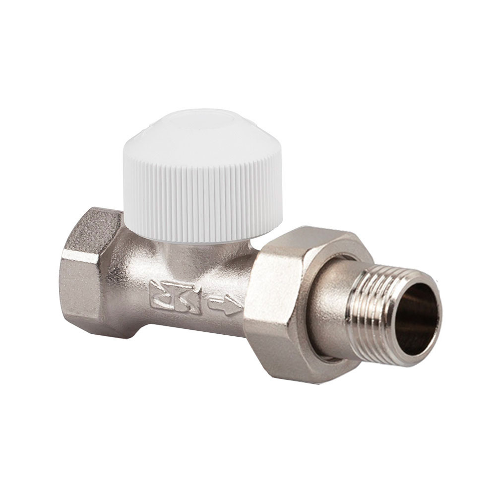 Клапан (вентиль) термостатический прямой SR Rubinetterie Universal (A536-1500N000) 1/2 ВР(г) х 1/2 НР(ш) для радиатора никелированный