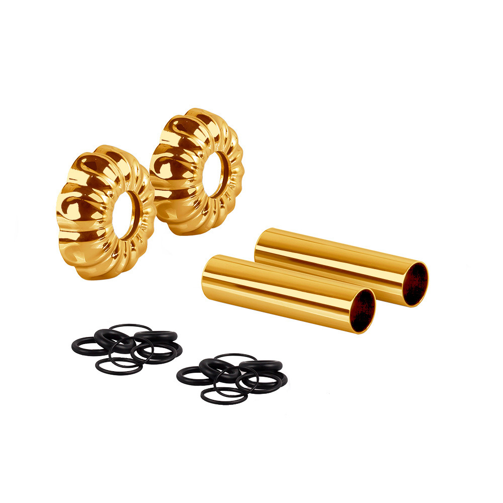 фото Трубки sr rubinetterie (0497-1500d160) декоративные 18-20 мм для радиатора золото
