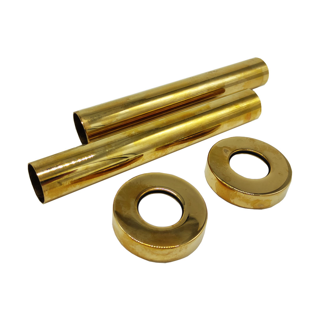 фото Трубки sr rubinetterie (0491-1500d160) декоративные 18-20 мм для радиатора золото