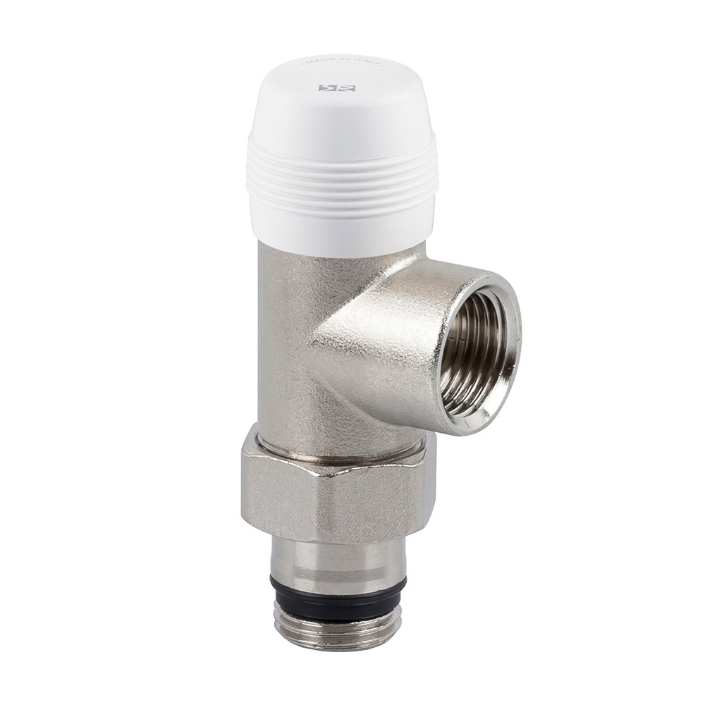 Клапан (вентиль) запорный осевой SR Rubinetterie Tondera Light (0220-1500N000) 1/2 ВР(г) х 1/2 НР(ш) для радиатора никель клапан предохранительный sr rubinetterie для гвс 1 8 bar