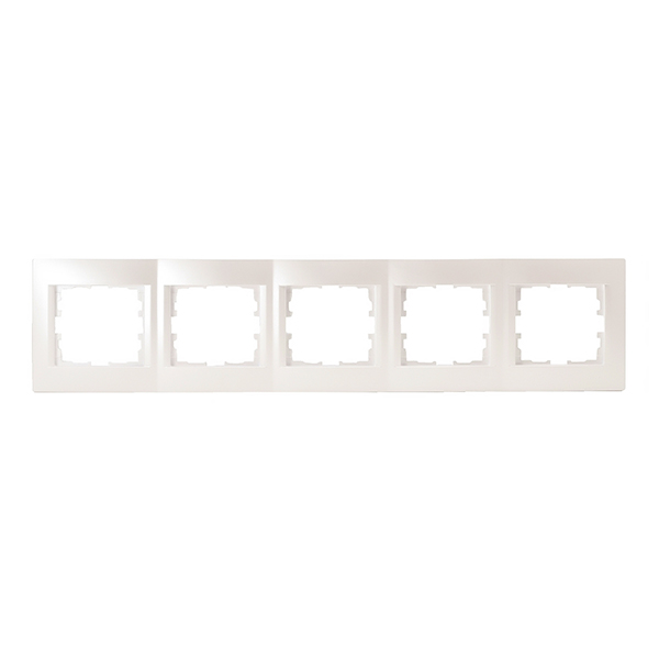 

Рамка Lezard KARINA 707-3000-150 пятиместная горизонтальная жемчужно-белая, Жемчужно-белый