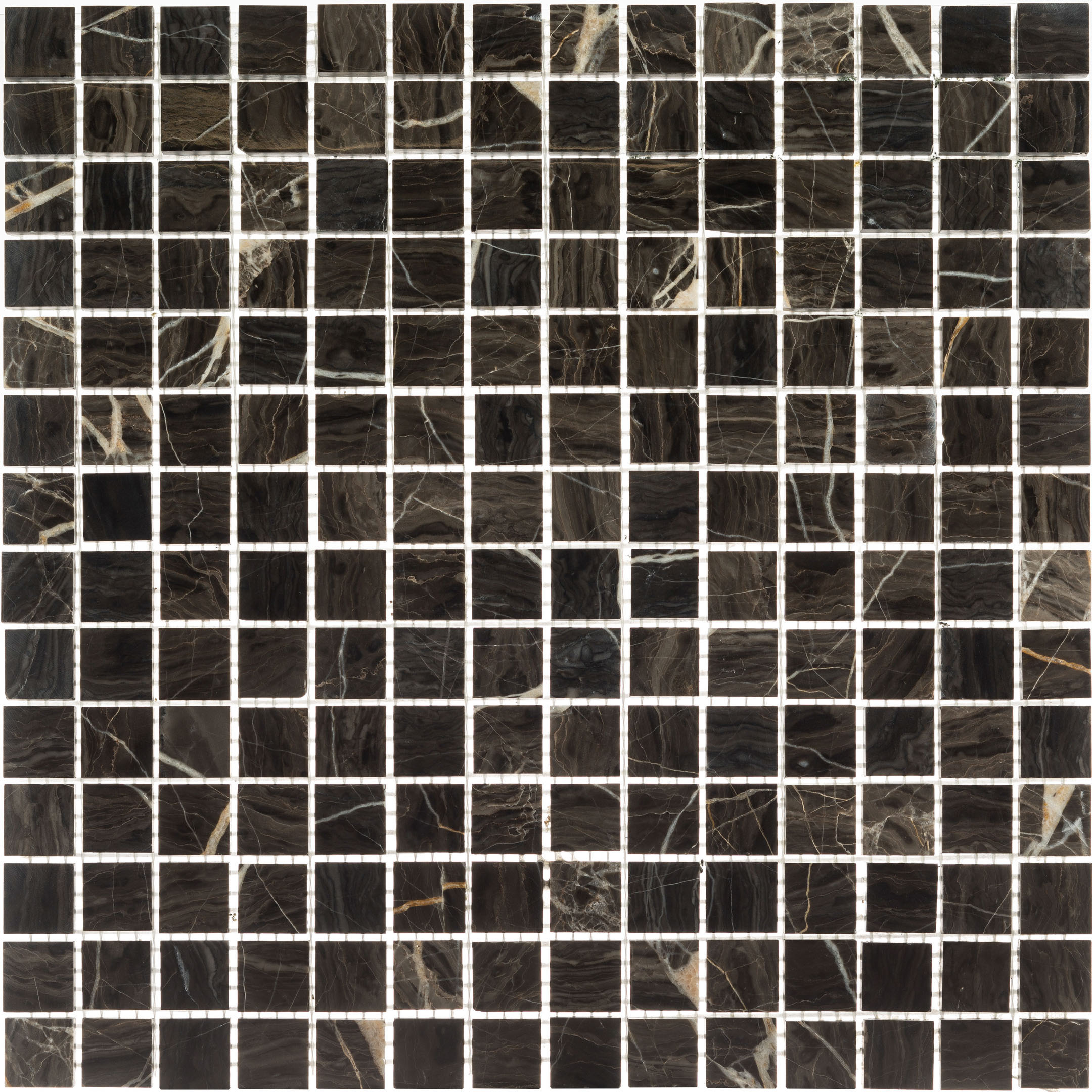 фото Мозаика mir mosaic natural adriatica коричневая из натурального камня 305х305х7 мм глянцевая