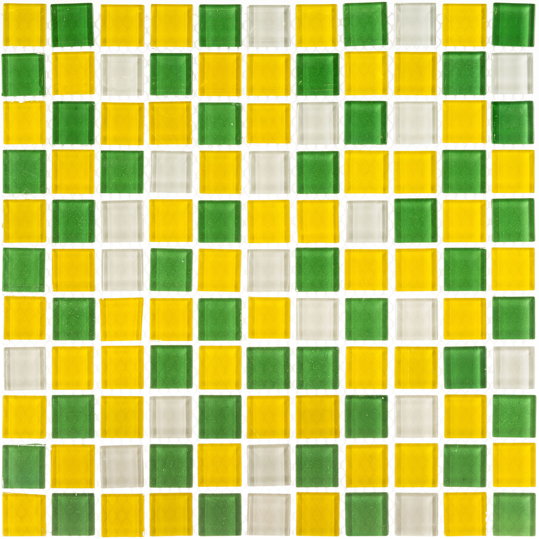 фото Мозаика mir mosaic natural color palette зеленая стеклянная 30х30 см глянцевая