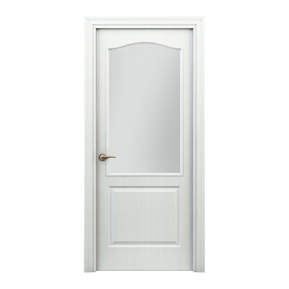 

Дверь межкомнатная Палитра  мм финишпленка белая со стеклом