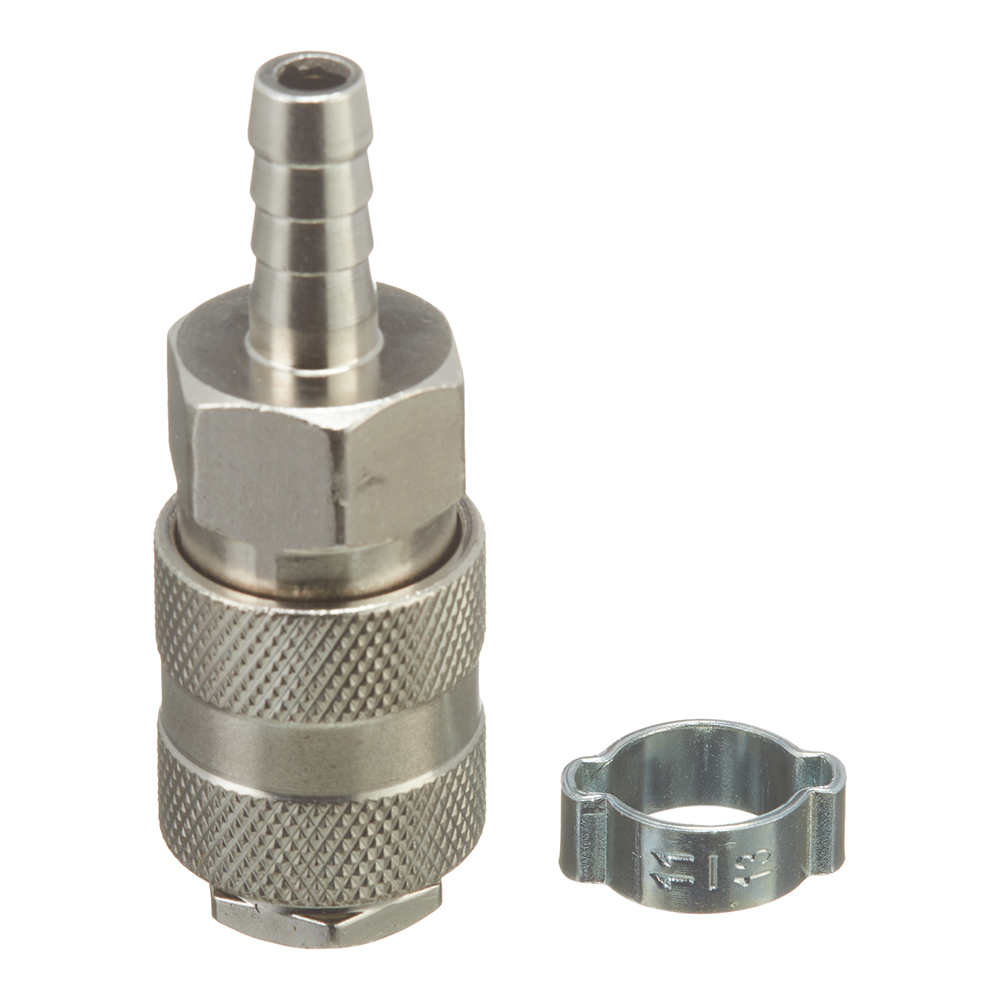Муфта Fubag для соединения 8 мм с обжимным кольцом (180121 B) переходник для компрессора fubag rapid муфта елочка 8 мм с двумя обжимными кольцами 8 х 13 мм