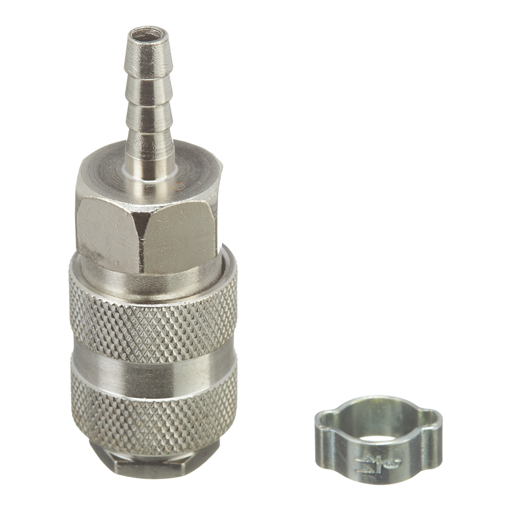 Муфта Fubag для соединения 6 мм с обжимным кольцом (180120 B) переходник для компрессора рапид елочка elitech 0704 018200
