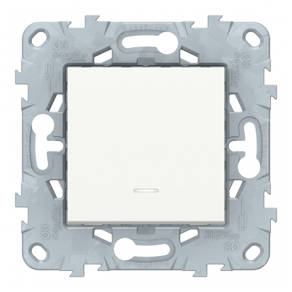 

Переключатель Schneider Electric Unica NEW NU520318N одноклавишный на 2 направления скрытая установка белый с подсветкой