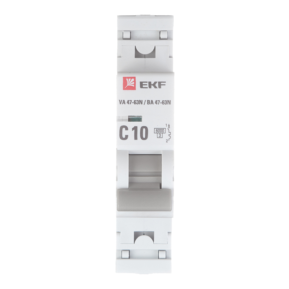 фото Автоматический выключатель ekf proxima ва 47-63n 1p 10а тип с 6 ка 230 в на din-рейку (m636110c)