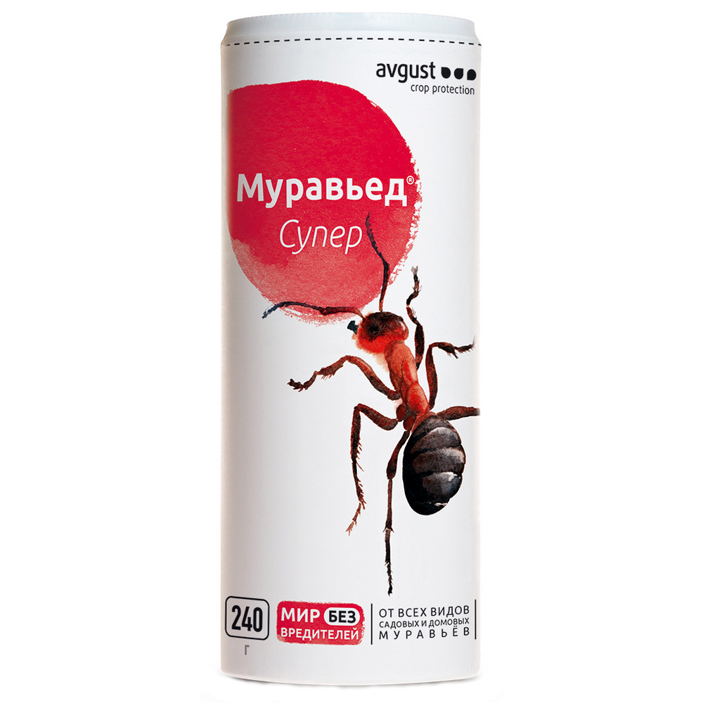 Средство для защиты от муравьев гранулы Avgust Муравьед Супер 240 г инсектицид от муравьев муравьед супер 120г