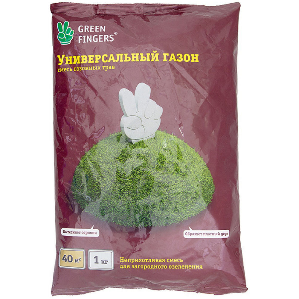 фото Семена газонной травы универсальный газон green fingers 1 кг