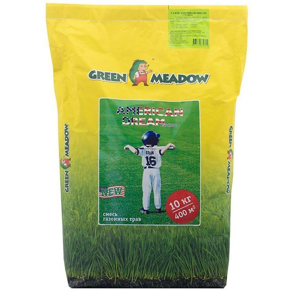 Семена газонной травы American Dream Green Meadow 10 кг смесь семян green meadow american dream 10кг